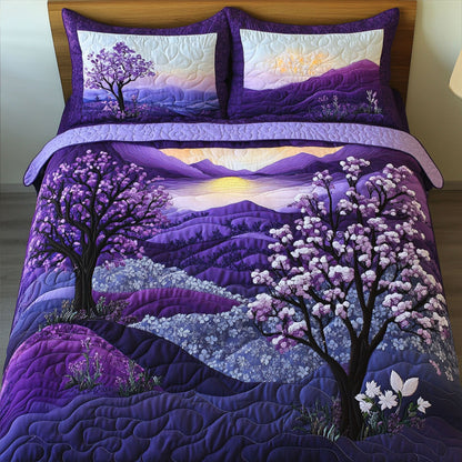 Lilac Haven 3-Piece Quilted Bedding Set NCU0PT7151