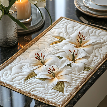 Lilies Charm Quilted Place Mat NCU0DV3966