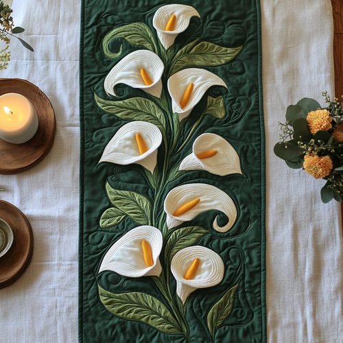 Lily Bloom Quilted Table Runner NCU0VH5087
