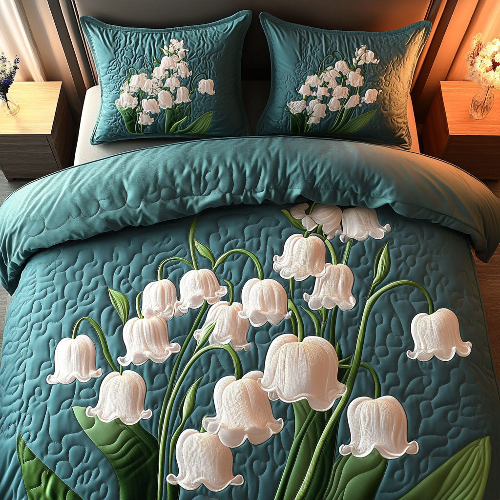 Lily Bouquet 3-Piece Quilted Bedding Set NCU0NT6049