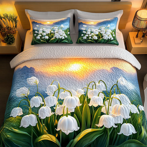 Lily Glow 3-Piece Quilted Bedding Set NCU0NT6058