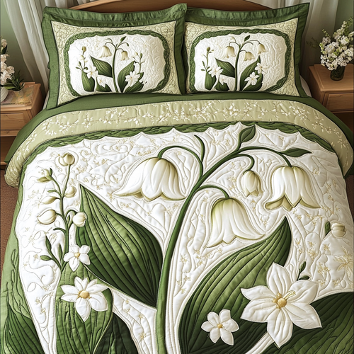 Lily Grace 3-Piece Quilted Bedding Set NCU0VH4396