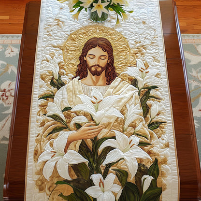 Lily Grace Quilted Table Runner NCU0NT5156