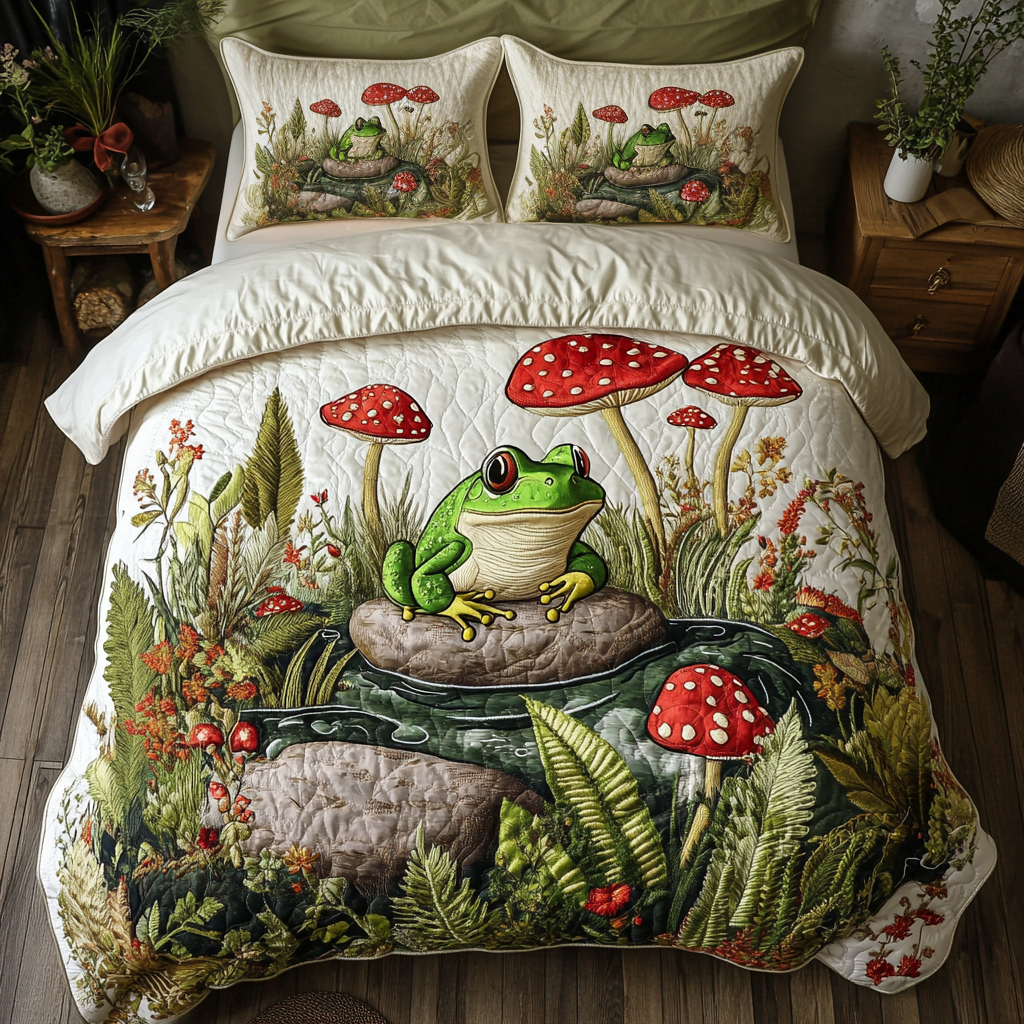 Lily Leap 3-Piece Quilted Bedding Set NCU0VH3551