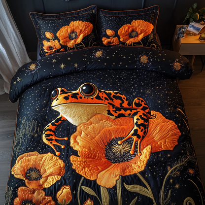 Lily Pad Leap 3-Piece Quilted Bedding Set NCU0DK4792