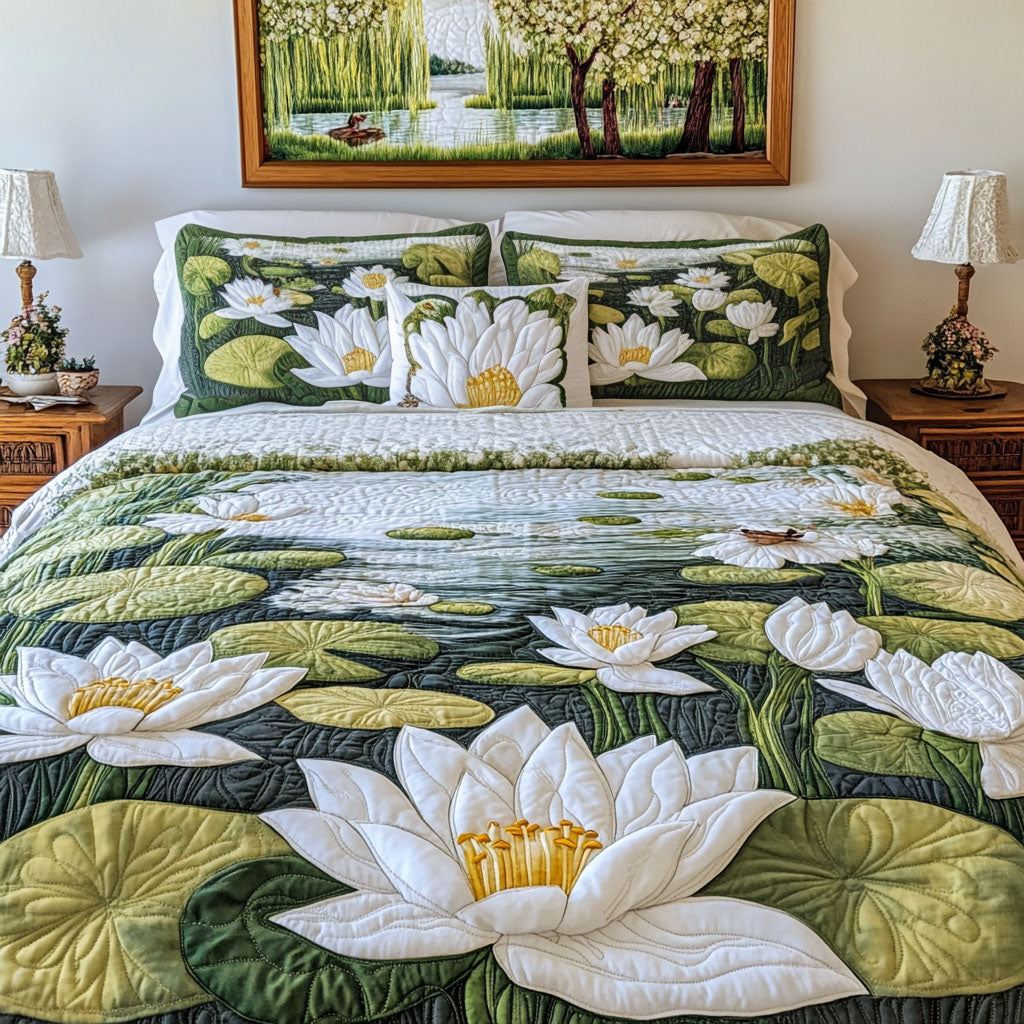 Lily Reflection 3-Piece Quilted Bedding Set NCU0PT6887