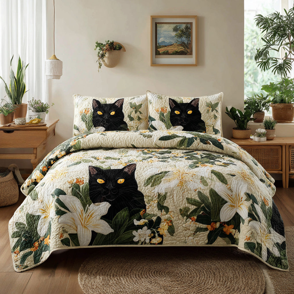 Lily Shadow 3-Piece Quilted Bedding Set NCU0VL3179