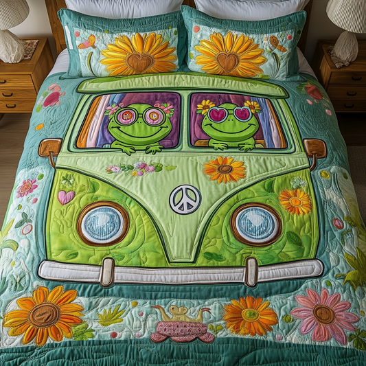 Lily Wheels 3-Piece Quilted Bedding Set NCU0VH4977