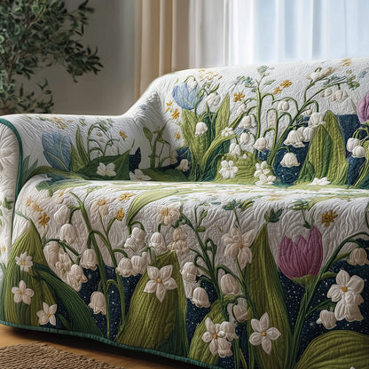 Lily of The Valley Quilted Sofa Cover NCU0TH3630