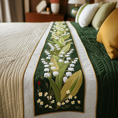 Lily of the Valley Whisper Quilted Bed Runner NCU0PT11162
