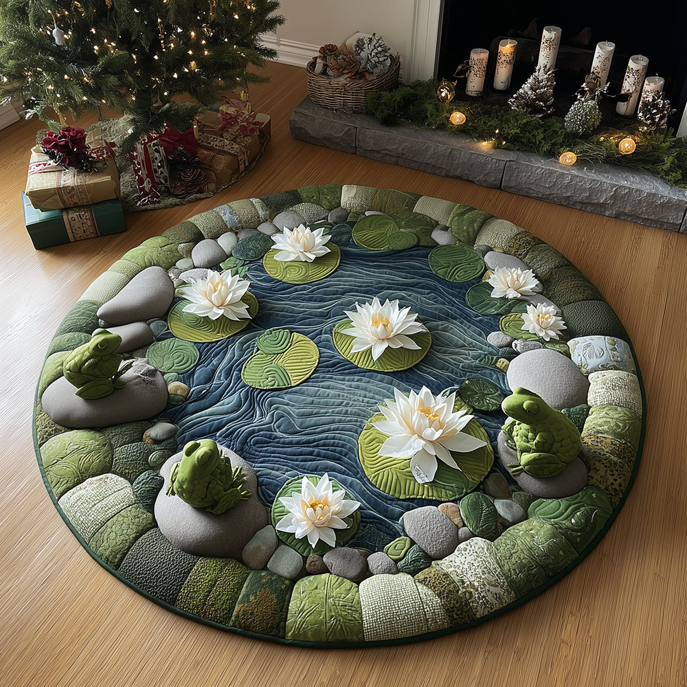 Lilykiss Hideaway Quilted Round Mat NCU0TH3875