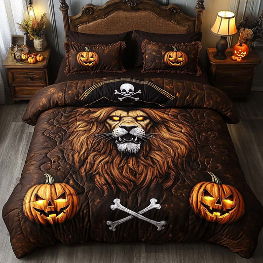 Lion Curse 3-Piece Quilted Bedding Set NCU0NT9515