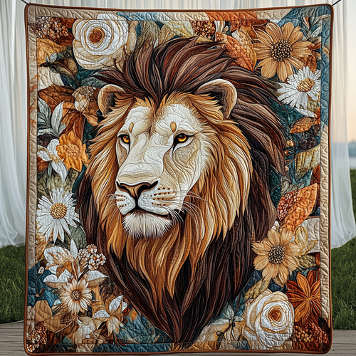 Lion Emblem Quilted Blanket NCU0VH313