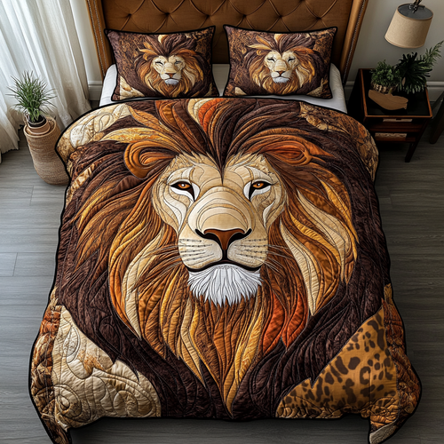 Lion Glory 3-Piece Quilted Bedding Set NCU0DK7351