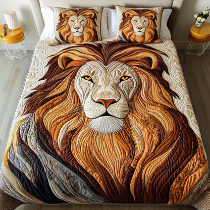 Lion Grace 3-Piece Quilted Bedding Set NCU0NT2412