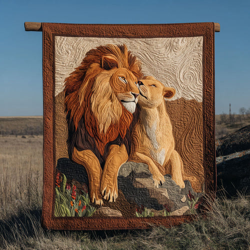 Lion Harmony Quilted Blanket NCU0PT11015