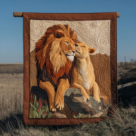 Lion Harmony Quilted Blanket NCU0PT11015