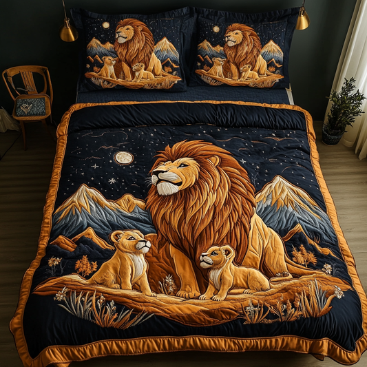 Lion Heart 3-Piece Quilted Bedding Set NCU0DK7348
