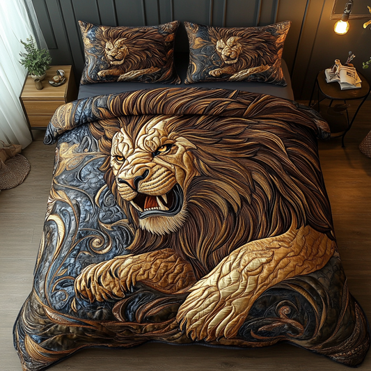 Lion King 3-Piece Quilted Bedding Set NCU0VH4654