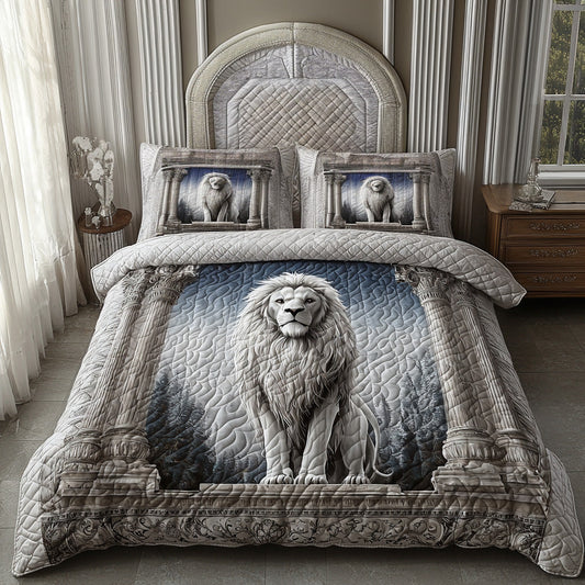 Lion Path 3-Piece Quilted Bedding Set NCU0DV6269
