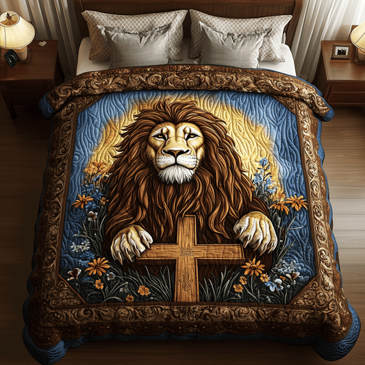 Lion of Glory 3-Piece Quilted Bedding Set NCU0TH2406