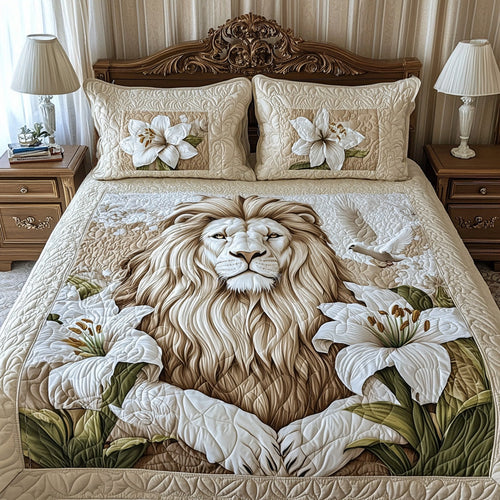 Lion of Judah 3-Piece Quilted Bedding Set NCU0DV6260