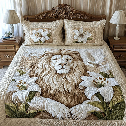 Lion of Judah 3-Piece Quilted Bedding Set NCU0DV6260