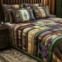 Literary Haven 3-Piece Quilted Bedding Set NCU0PT4880