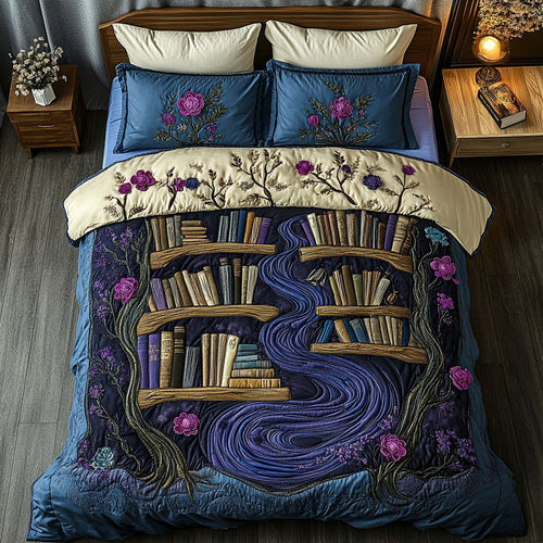 Literary Adventures 3-Piece Quilted Bedding Set NCU0PT5912