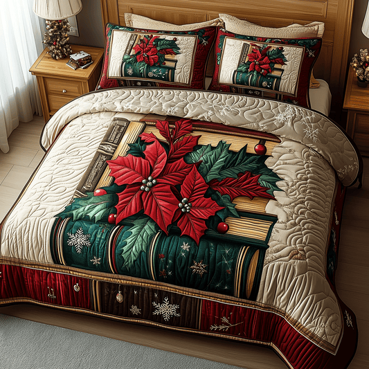 Literary Bliss 3-Piece Quilted Bedding Set NCU0TH2301