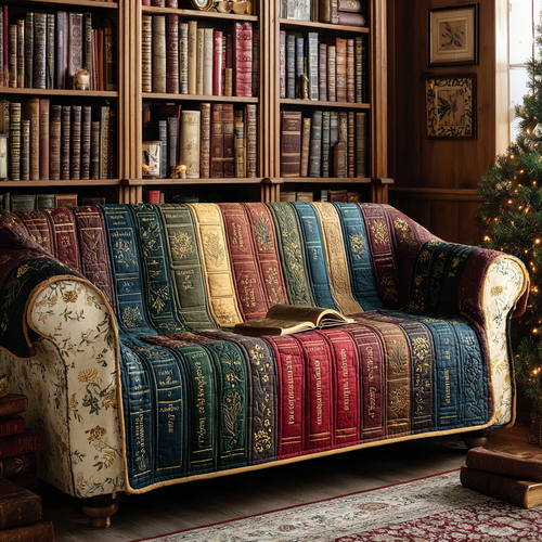 Literary Bloom Quilted Sofa Cover NCU0DK11467