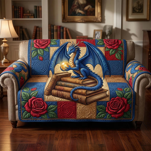 Literary Dragon Quilted Sofa Cover NCU0TD2594