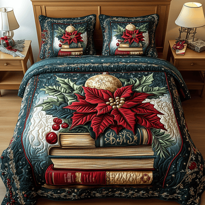 Literary Dreams 3-Piece Quilted Bedding Set NCU0TH2297