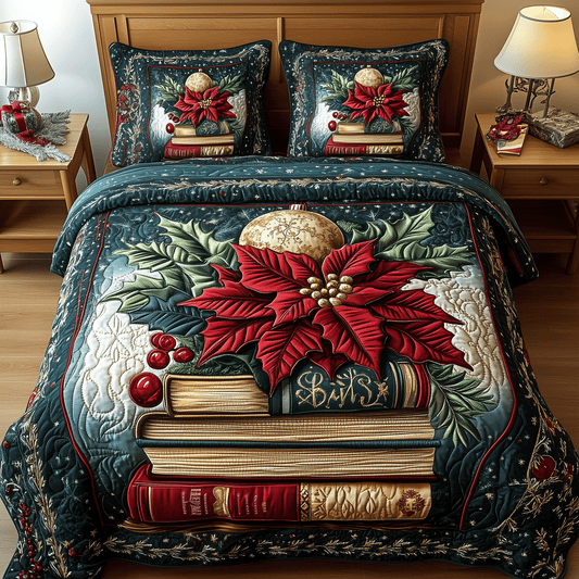 Literary Dreams 3-Piece Quilted Bedding Set NCU0TH2297