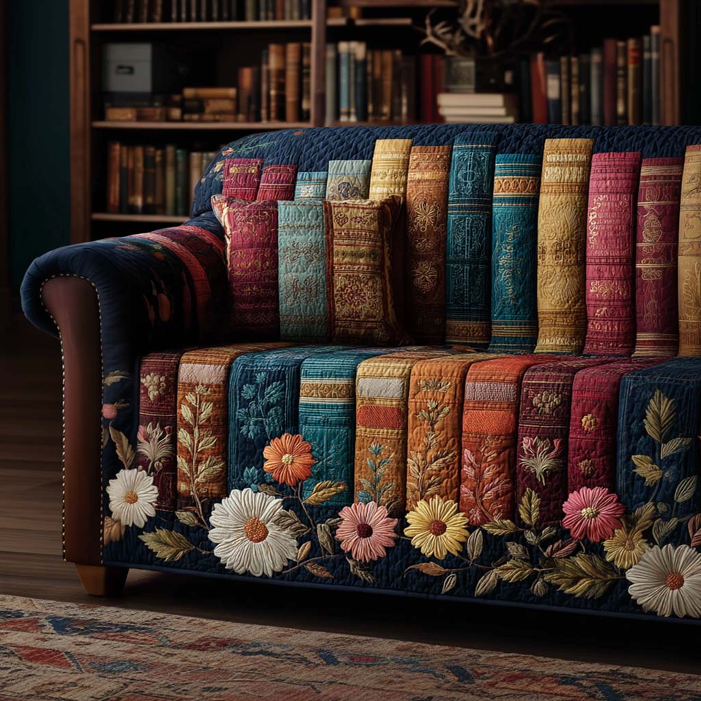 Literary Escape Quilted Sofa Cover NCU0NT11442