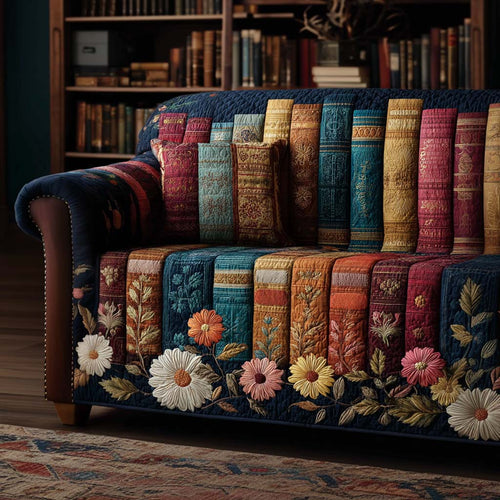 Literary Escape Quilted Sofa Cover NCU0NT11442