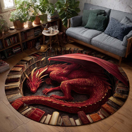 Literary Guardian Dragon Round Carpet NCU0HH1917