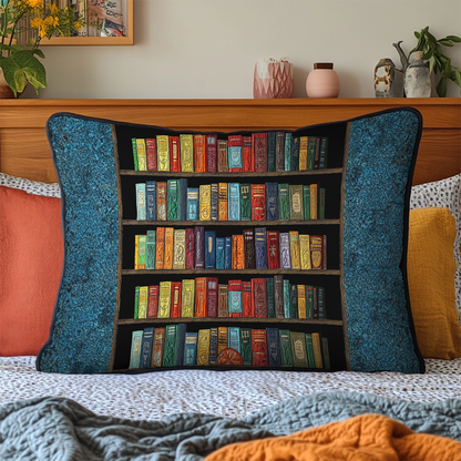 Literary Haven Quilted Bedding Pillow Case NCU0DK5301