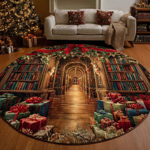 Literary Illusion Quilted Round Mat NCU0NT11235