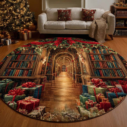 Literary Illusion Quilted Round Mat NCU0NT11235