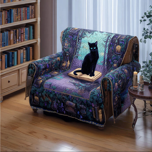 Literary Whiskers Quilted Sofa Cover NCU0PT9939