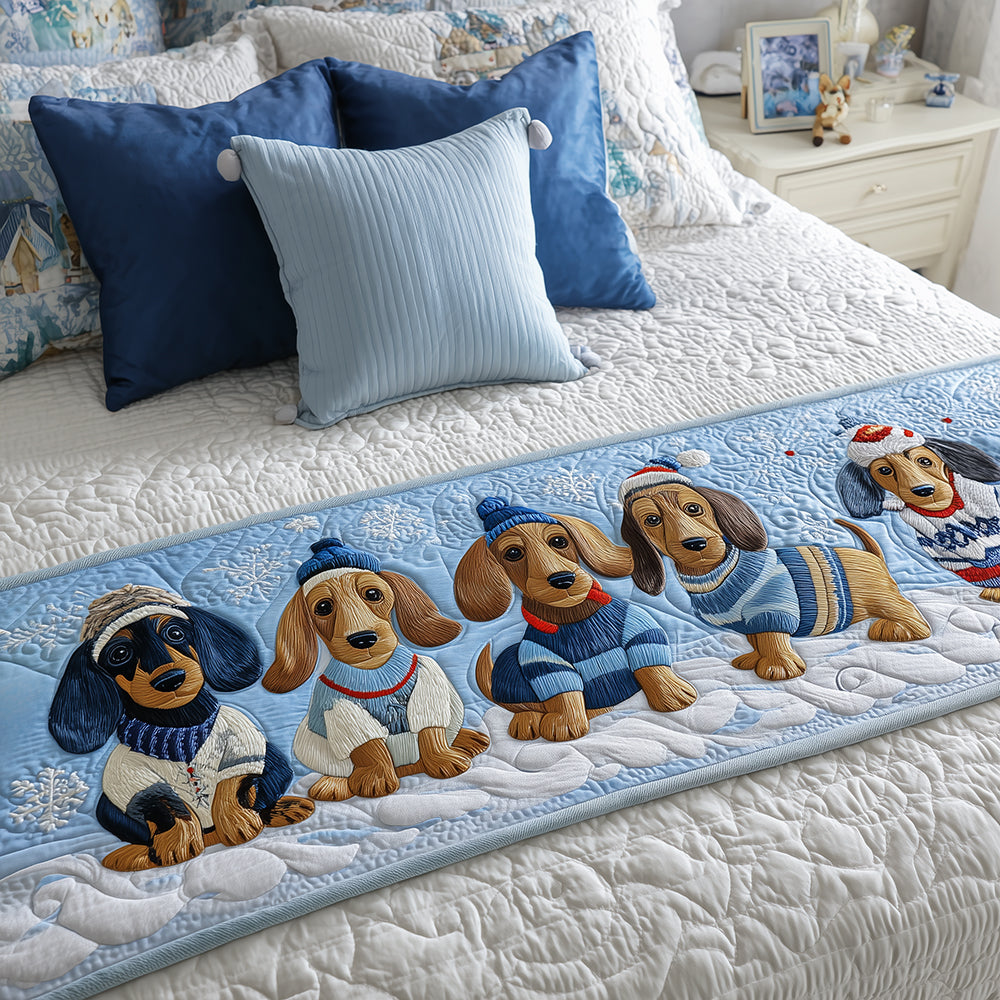 Little Dachshund Quilted Bed Runner NCU0TH3546