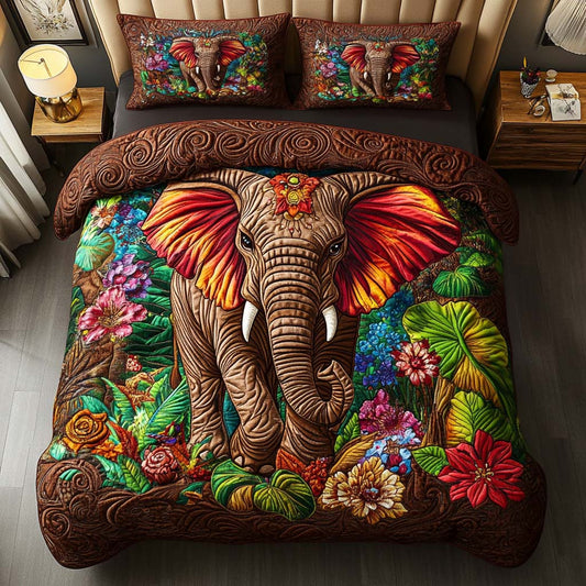 Little Elephant Magic 3-Piece Quilted Bedding Set NCU0NT8312