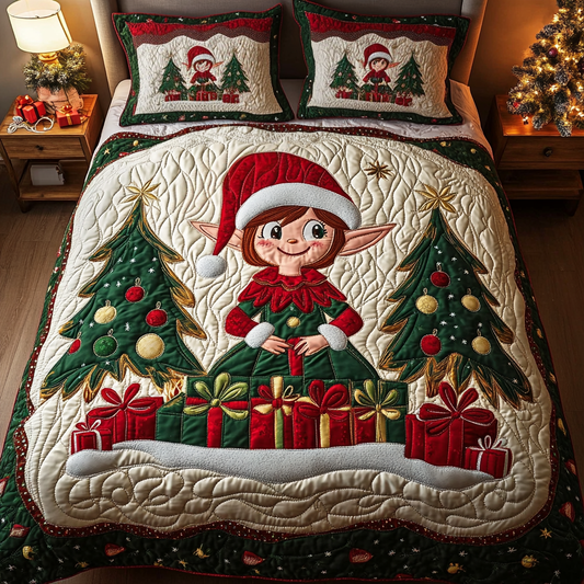 Little Elf 3-Piece Quilted Bedding Set NCU0VH491