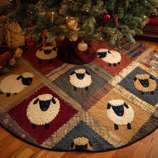 Little Lamb Christmas Quilted Tree Skirt NCU0NT10794