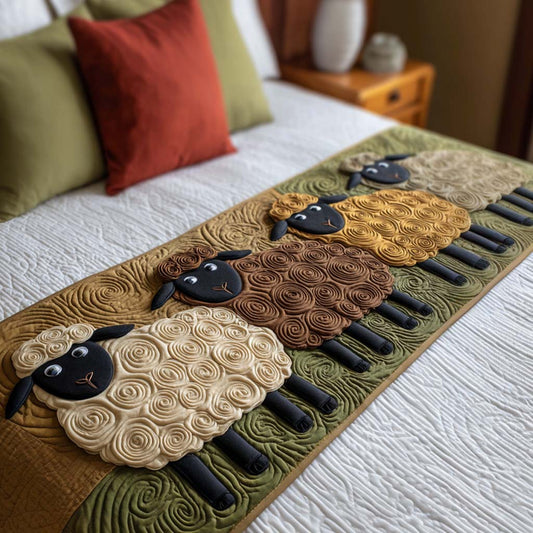 Little Lambs Quilted Bed Runner NCU0NT10551