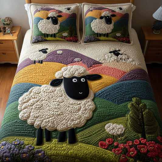 Little Lambs Quilted Bedding Set NCU0TH3056
