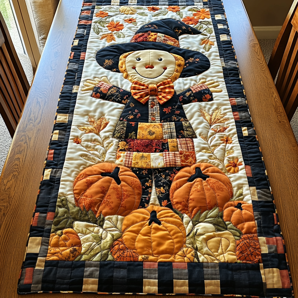 Little Scarecrow Quilted Table Runner NCU0DK9179