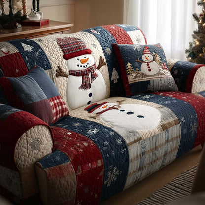 Little Snowflake Quilted Sofa Cover NCU0NT11056