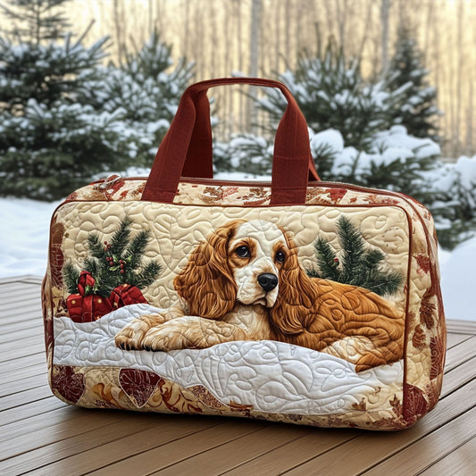 Little Spaniel Love Quilted Duffle Bag NCU0PT9334